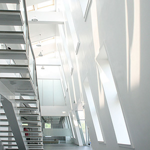 VELUX China office, hallway illuminated by skylights